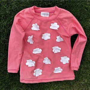 Little Girl's Hanna Andersson Swim Sunblock Rash Guard Shirt Size 90